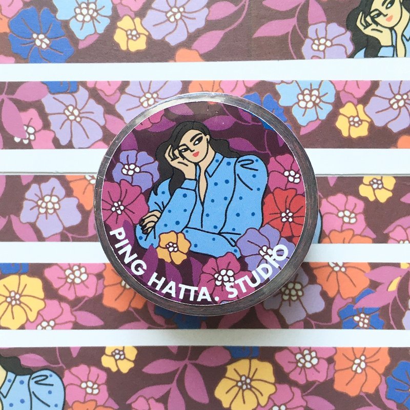 Washi Tape - Pansy Masking Tape - 紙膠帶/和紙/PET - 紙 