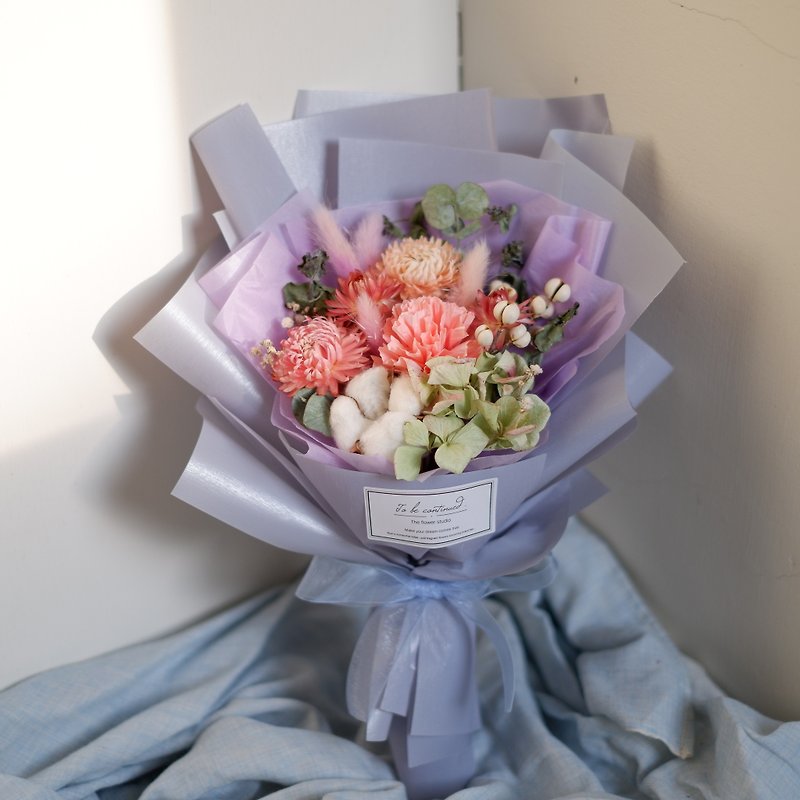 To Be Continued | Mother's Day Limited Pink Purple Series Carnation Dry Flowers Romantic Korean Bouquet (Manual Carnation Flower Version) - Other - Plants & Flowers Purple