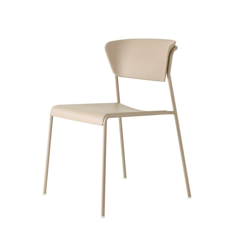 Cream gray Lisa Technopolymer high-tech plastic side chair - Chairs & Sofas - Plastic 