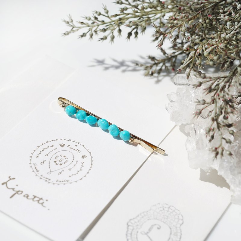 Rare Stone Sleeping Beauty turquoise jewel hairpin Sleeping Beauty - Hair Accessories - Gemstone Blue