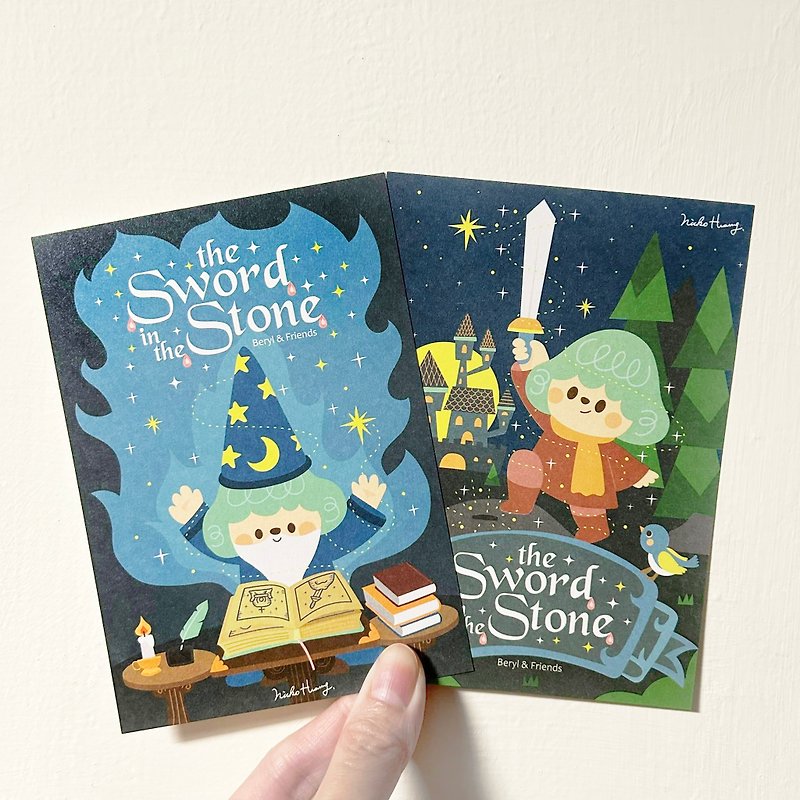 The Sword in the Ston Postcard - Cards & Postcards - Paper Blue