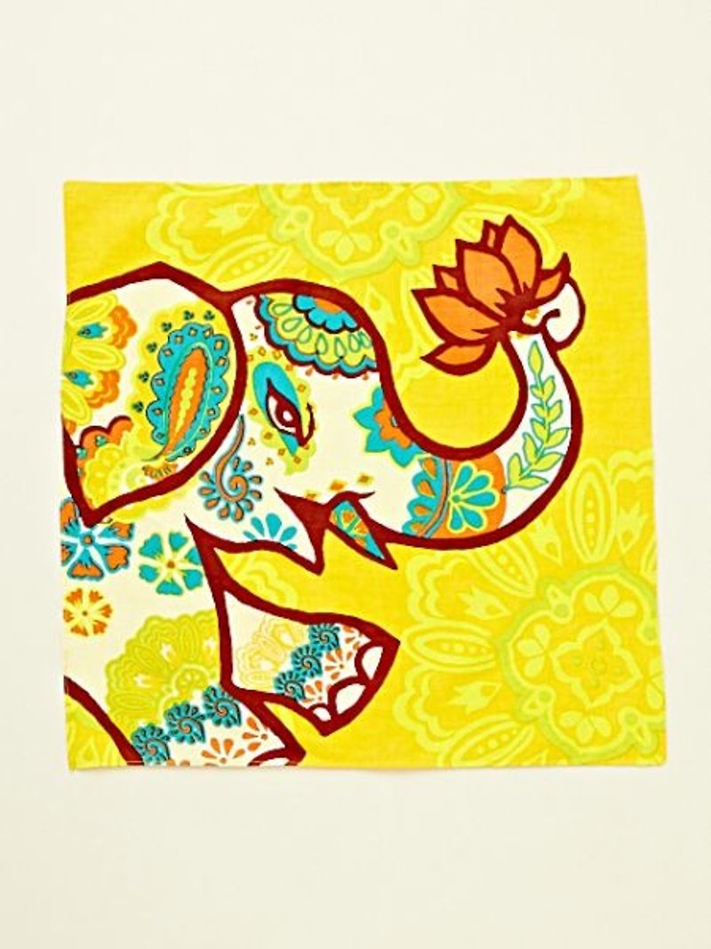 [Pre-order] ☼ colorful flowers white elephant scarf / handkerchief ☼ (tricolor) - อื่นๆ - ผ้าฝ้าย/ผ้าลินิน หลากหลายสี