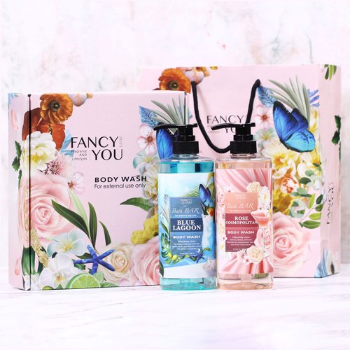 FANCY YOU 調酒香氛沐浴乳兩入禮盒組附提袋 聖誕禮盒 情人節/生日/實用交換
