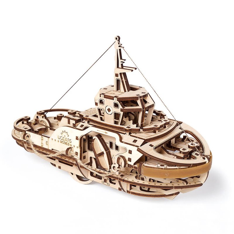 /Ugears/ Ukrainian wooden model Theodore Tugboat - Gadgets - Wood 