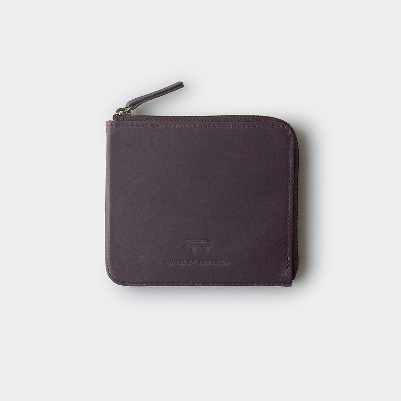 loaf wallet : mauve brown - กระเป๋าสตางค์ - หนังแท้ 