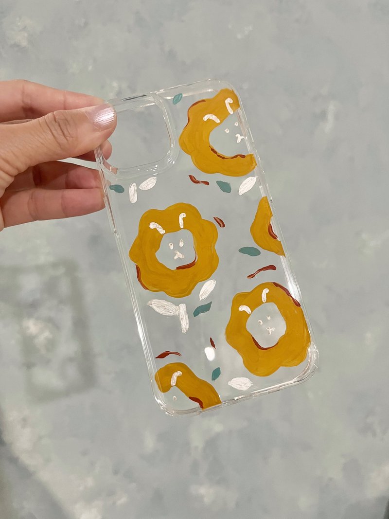 原創 手繪 兔子花 手機殼 禮物 - 手機殼/手機套 - 塑膠 黃色