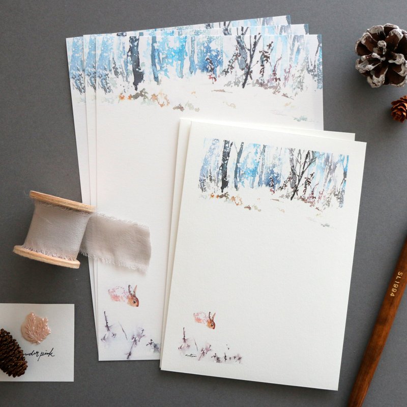 Winter forest letter set - Envelopes & Letter Paper - Paper Blue