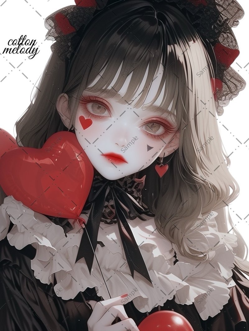 original sticker no.588 人物ステッカー オリジナルステッカー 人物ステッカー 女の子ステッカー オリジナル人物ステッカー - 貼紙 - 紙 