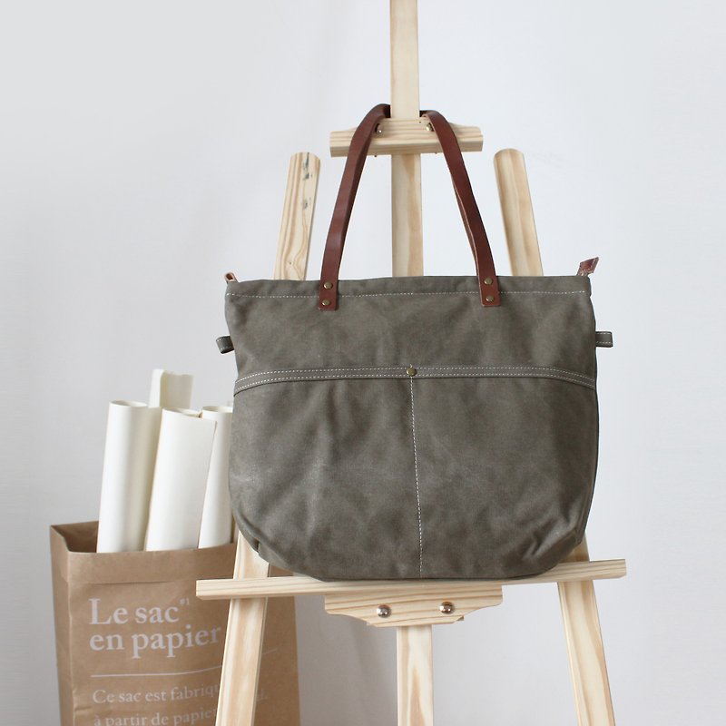 sobag retro canvas diagonal bag neutral style literary all-match shoulder bag casual handbag shoulder strap detachable - กระเป๋าแมสเซนเจอร์ - ผ้าฝ้าย/ผ้าลินิน สีเขียว