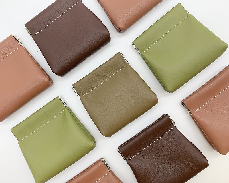 [Season Surprise Bag] Bullet bag 3-piece set / multi-color blind selection - Coin Purses - Genuine Leather Red