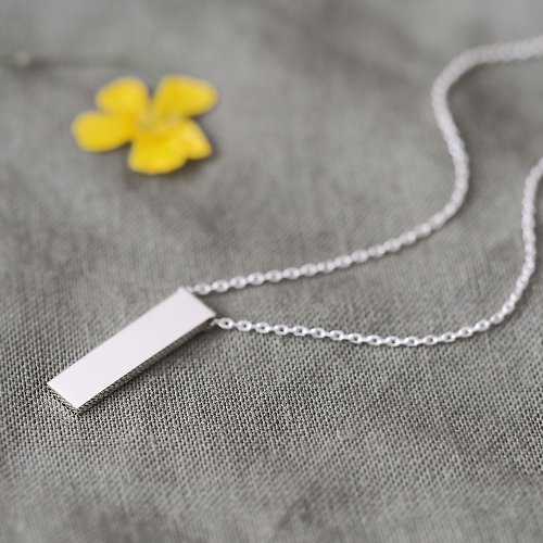 cloud-jewelry Minimal bar 長方形 Necklace Silver925