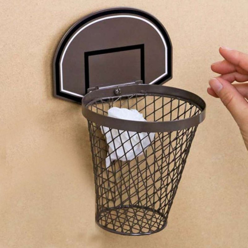 日本Magnets投籃練習小籃框垃圾桶/收納桶(咖啡色)1L-絕版瑕疵