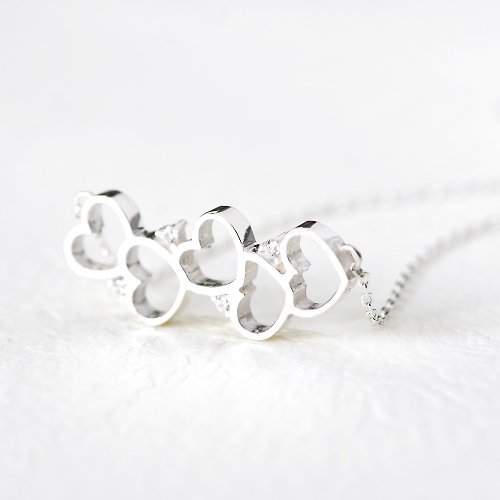 cloud-jewelry Wave open heart ネックレス silver925