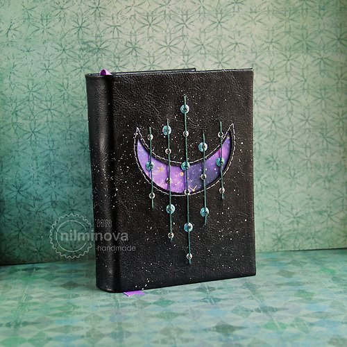 nilminova Moon notebook Star journal Magic Celestial book Starlight Stardust book Witch
