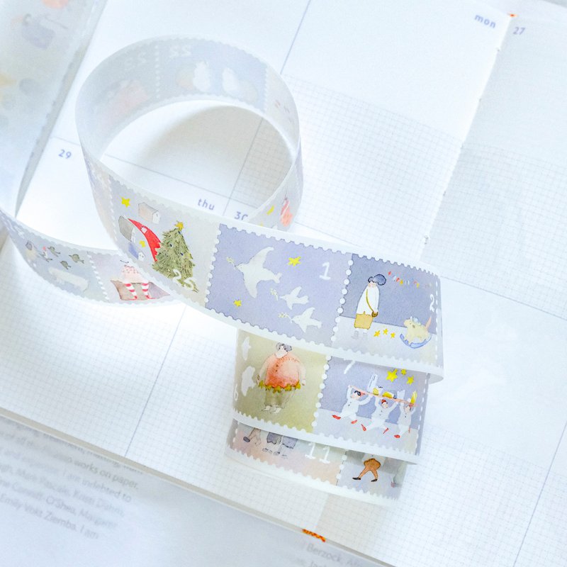 Washi Tape - With Love, Japanese Masking Tape for bullet journals, planners - มาสกิ้งเทป - กระดาษ สีแดง