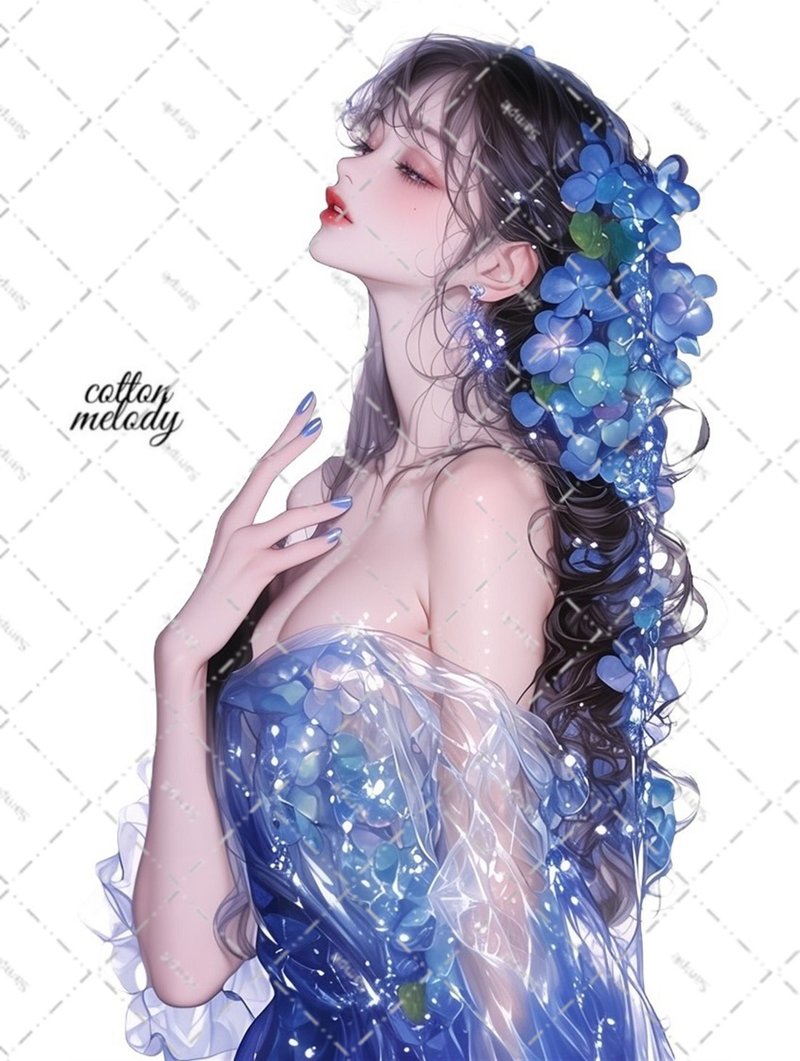 original sticker no.5539 人物ステッカー オリジナルステッカー 人物ステッカー 女の子ステッカー オリジナル人物ステッカー - 貼紙 - 紙 
