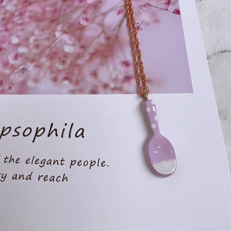 Ideal Kitchen Series Rice Spoon Shape Handmade Necklace Jewelry - Necklaces - Resin 
