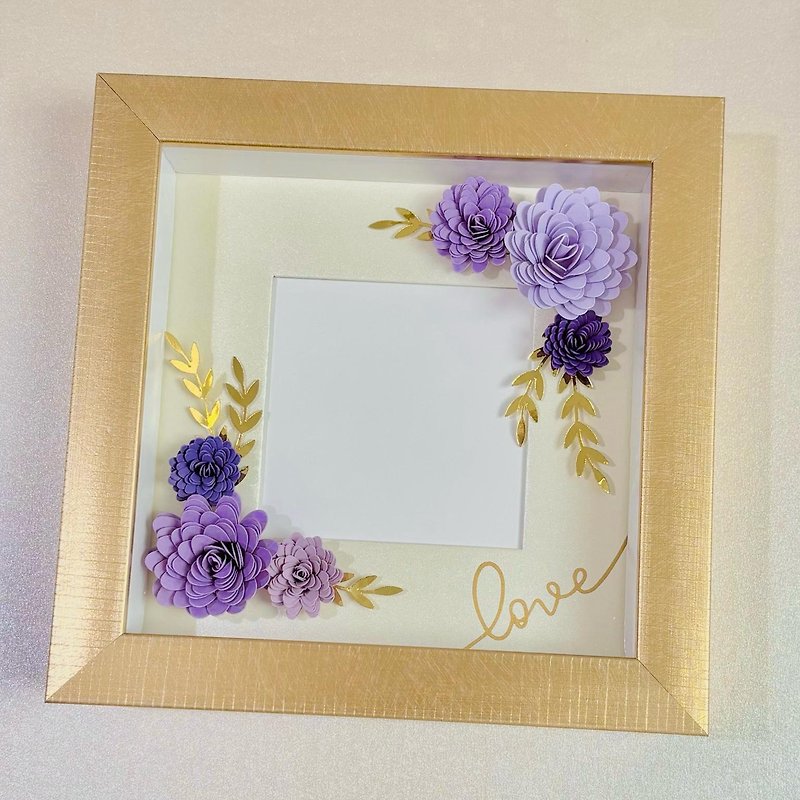 Romantic Photo Frame- Love - Picture Frames - Paper Purple
