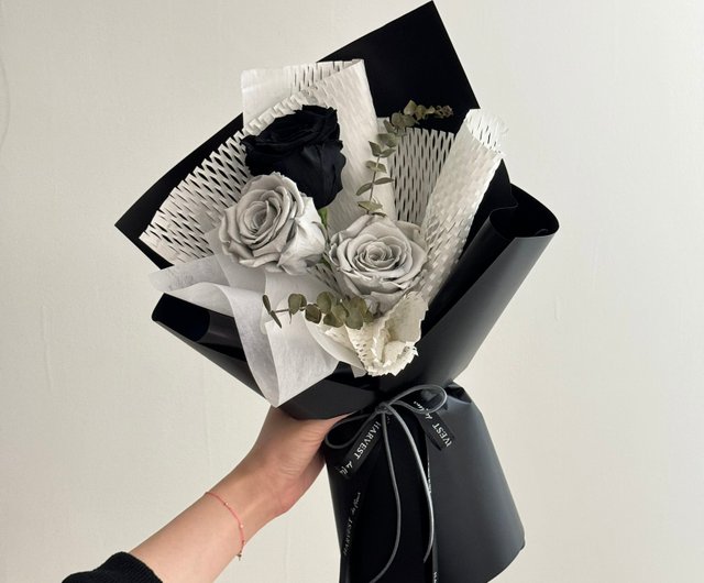 HARVEST丨エクアドル産プリザーブドローズブーケ・ギフトバッグ付き丨