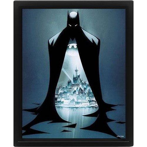Dope 私貨 【DC】蝙蝠俠 斗篷高譚市3D海報含框