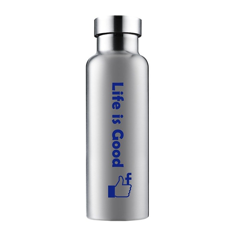 Driver long-lasting all-steel lid vacuum flask (LIFE IS GOOD) - กระบอกน้ำร้อน - โลหะ สีเงิน