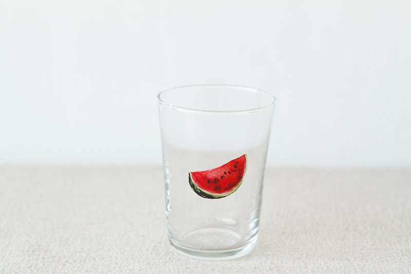 【+tPlanning】Fruit glass-half a watermelon - แก้ว - แก้ว สีใส