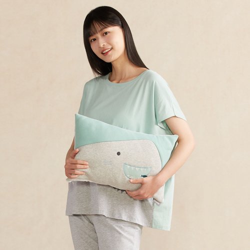 YVONNE COLLECTION以旺傢飾 鯊魚方形抱枕(30x45公分) -薄荷綠