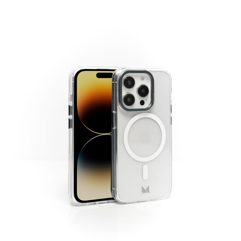 for iPhone 15 Pro | LUCID magnetic | 强力防撞防摔軟膠邊兼容 - 其他 - 聚酯纖維 透明
