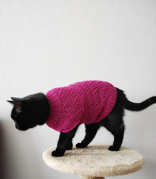 StylishCatDesign Sweater for cats Jumper for pets Knit cat clothing Pets outfit Cat clothes