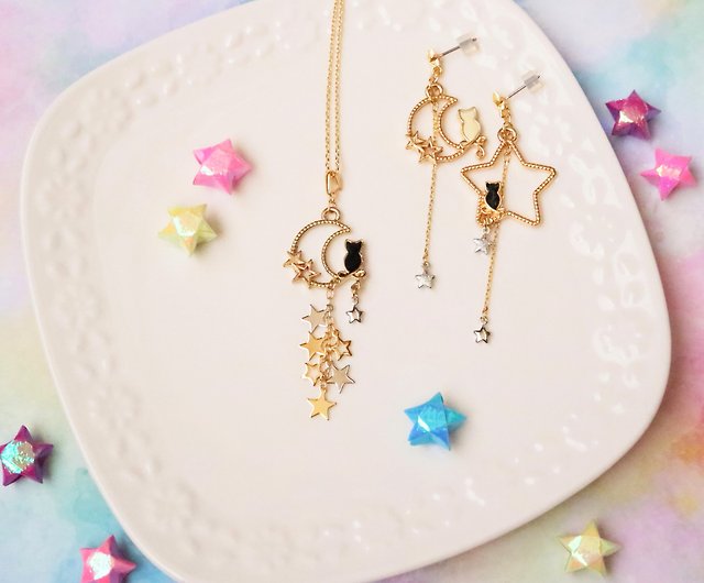 cute moon and star necklace