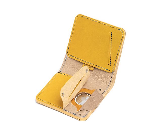 Leather AirTag billfold wallet 2.1 by Geometric Goods
