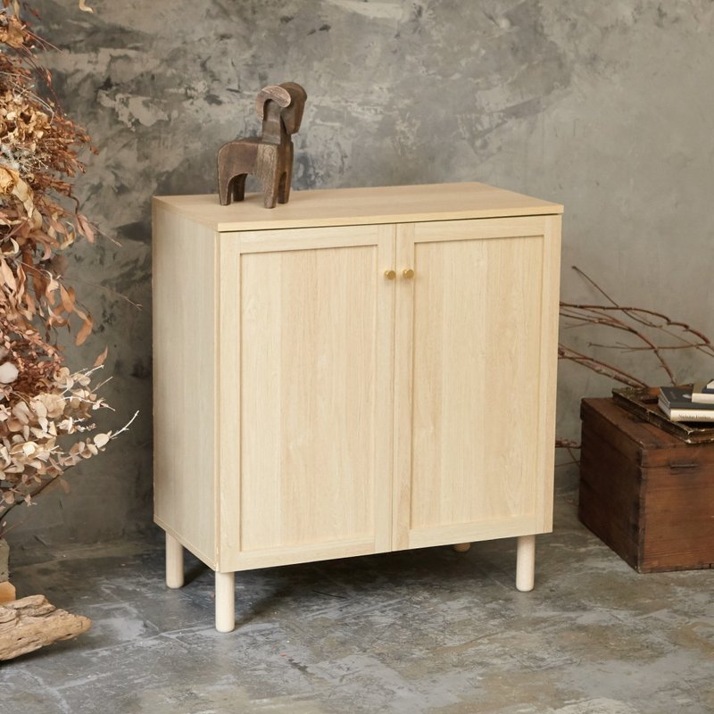 MIT Japanese luxury double-door storage cabinet/sideboard/porch cabinet - เฟอร์นิเจอร์อื่น ๆ - ไม้ สีกากี