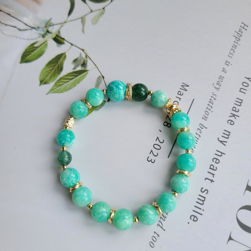 Stone of Hope/Green Strawberry Stone Bracelet - Bracelets - Crystal 