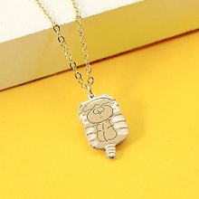 Pochacco classic series-Pachacco dog crystal diamond sterling silver  necklace - Shop STORY ACCESSORY Necklaces - Pinkoi