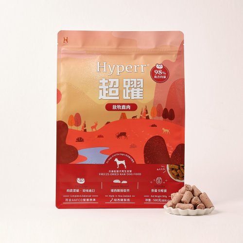 SofyDOG 寵物精品 【狗主食】Hyperr超躍 狗狗凍乾生食餐 鹿肉 無穀 顧關節 凍乾