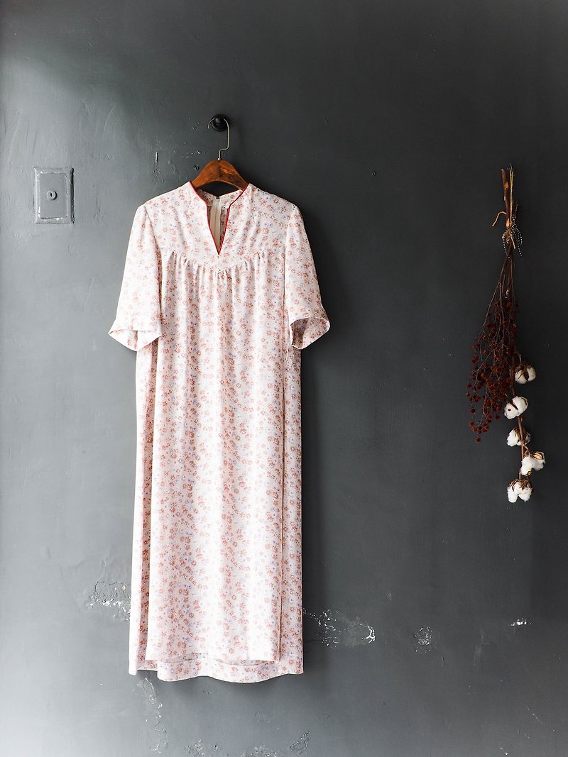 River Water Mountain - Kagoshima pink tender classical elegant woman antique silk long dress - One Piece Dresses - Polyester Pink