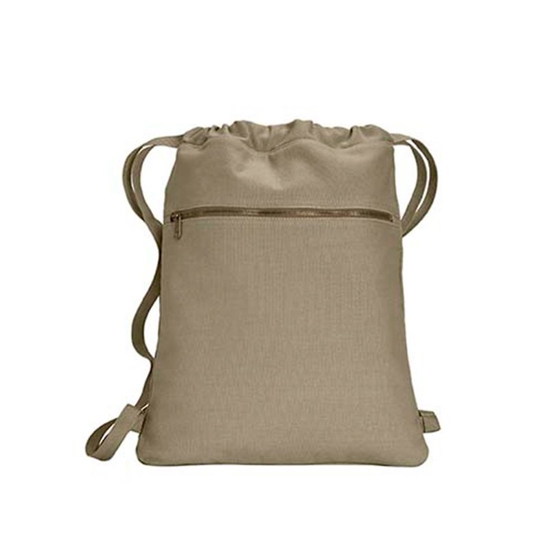 Comfort Colors│American Fashion Bundle Back Backpack│Canvas Bag│Side Backpack|Khaki - Backpacks - Cotton & Hemp Khaki