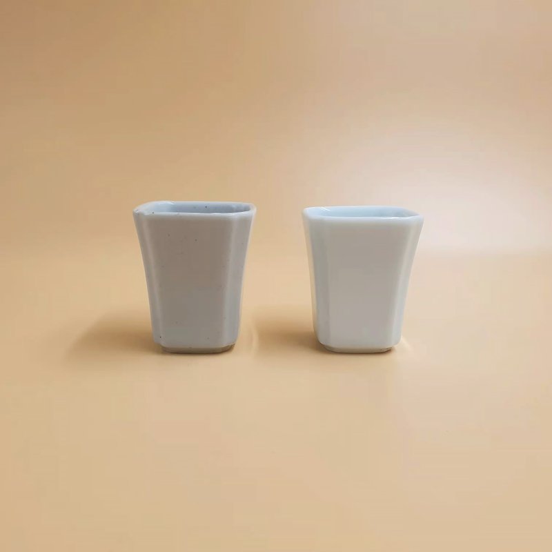 拾金 古韻 / 白瓷  四方杯 - 茶具/茶杯 - 瓷 