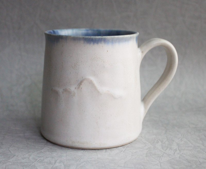 沙丘系列-灰白 耳掛咖啡杯 - 咖啡杯/馬克杯 - 陶 