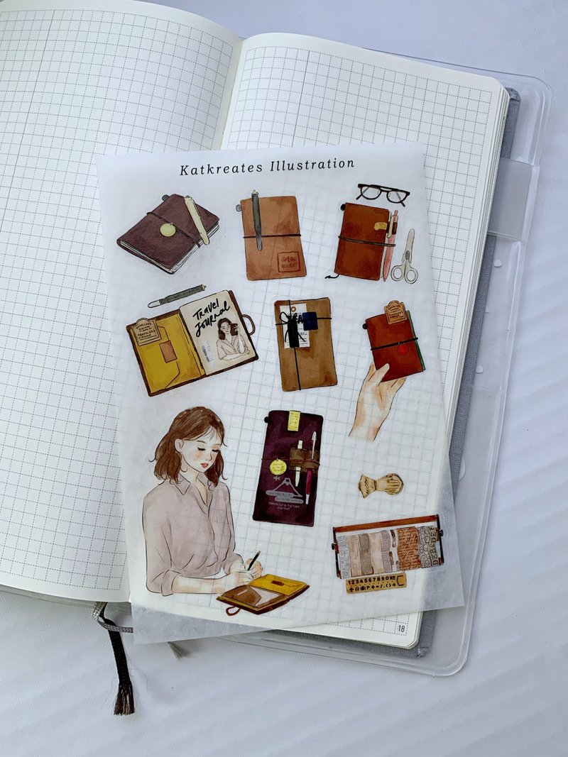 Travelers Notebook Sticker Sheet - สติกเกอร์ - วัสดุอื่นๆ 