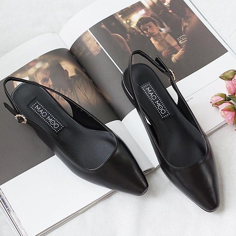 予約注文– MACMOC韓国の手作りLIZZY（BLACK）シンプルなフラットシューズ - 革靴 - その他の素材 