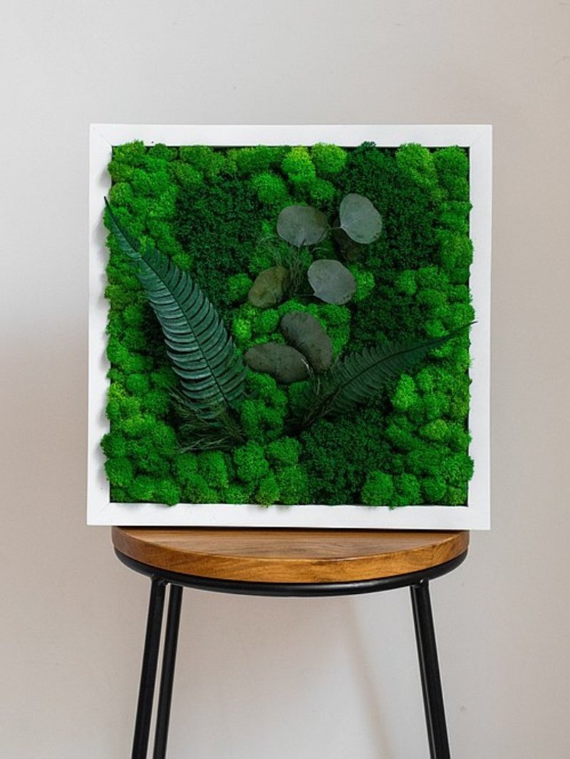 Moss picture, moss painting, moss wall decoration - 壁貼/牆壁裝飾 - 植物．花 
