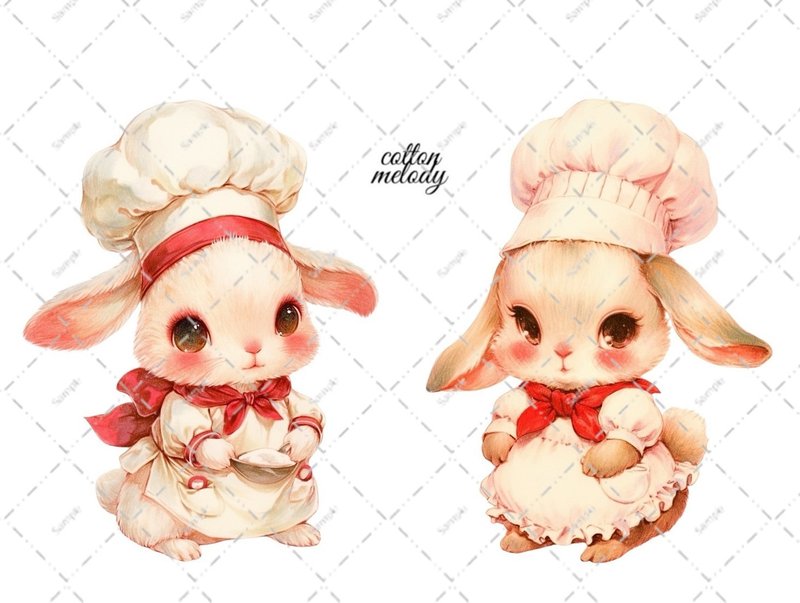 【限定】original sticker no.D37 // Patisserie Melody /アニマル 5種類各3枚 /装飾ステッカー 人物ステッカー - 貼紙 - 紙 