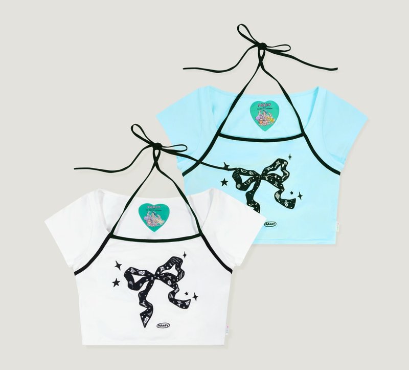 DADDY | Villia Blouse, Crop Top, stretch cotton. - 女上衣/長袖上衣 - 棉．麻 