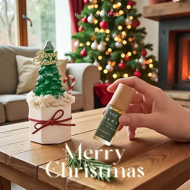 Make wishes 北歐森林迷你聖誕樹擴香(含15ml品牌香氛油) - 香氛/精油/擴香 - 植物．花 卡其色