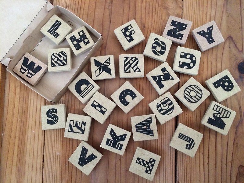 Various designs Alphabet eraser stamp set - Stamps & Stamp Pads - Other Materials White