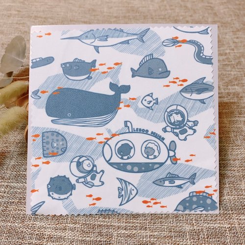 LEBOO Design 萬用擦拭布/眼鏡布/手帕(新款)-海底世界