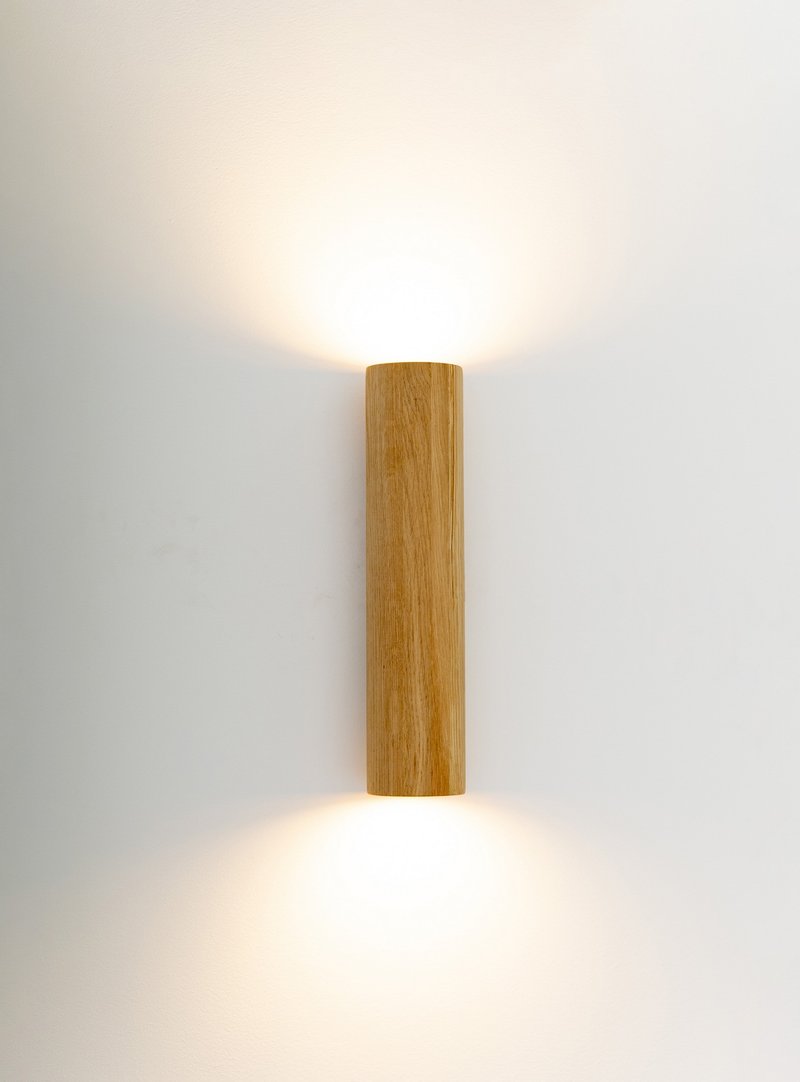 Wood Wall Light, Modern Sconce Light, Bedroom Wall Light, Long Modern Sconce - 燈具/燈飾 - 木頭 