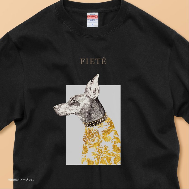 Doberman/コットンTシャツ - 女 T 恤 - 棉．麻 白色