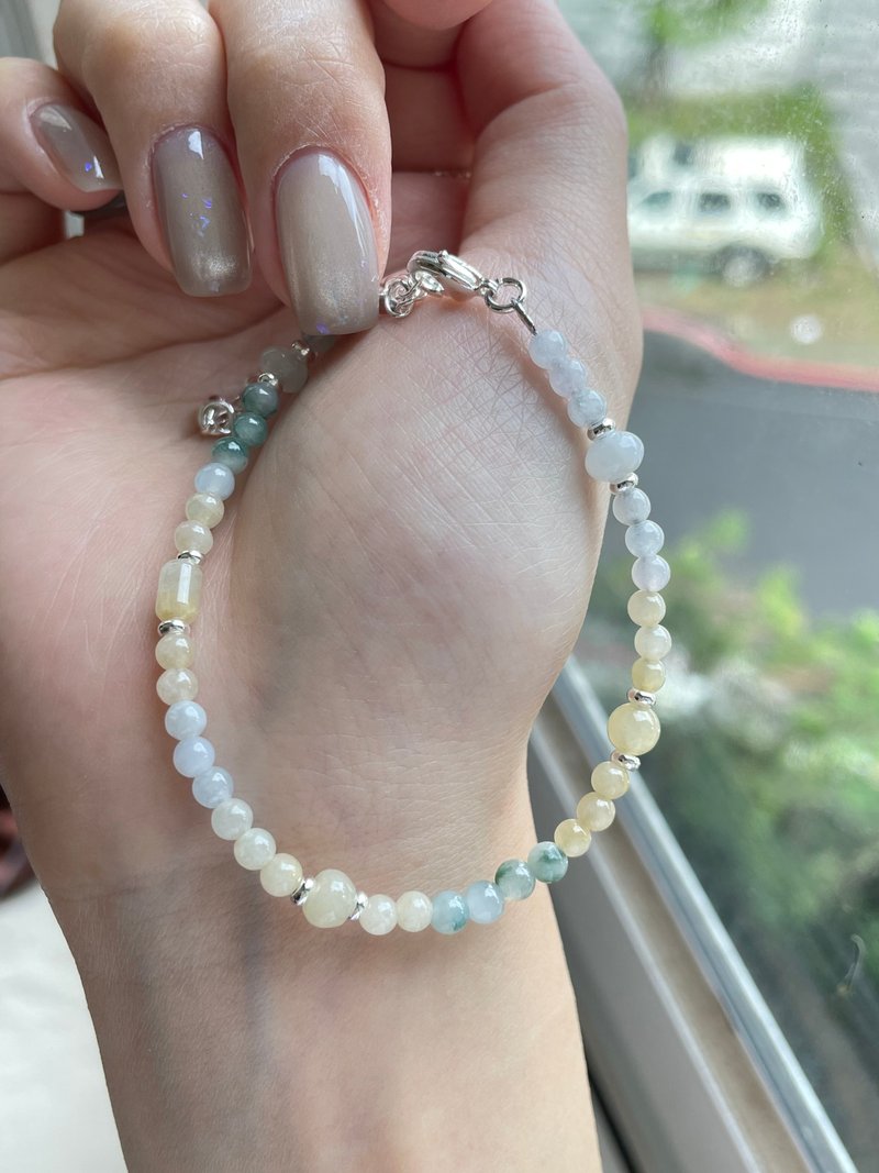 Natural Burmese Grade A Jadeite Design Bracelet - สร้อยข้อมือ - หยก 